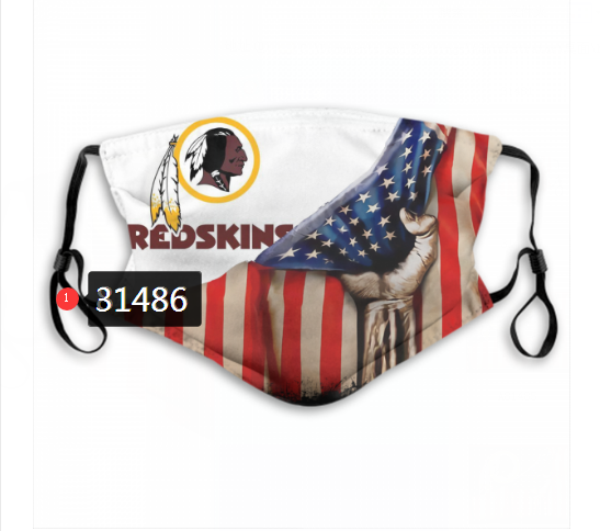 NFL 2020 Washington Redskins #100 Dust mask with filter->nfl dust mask->Sports Accessory